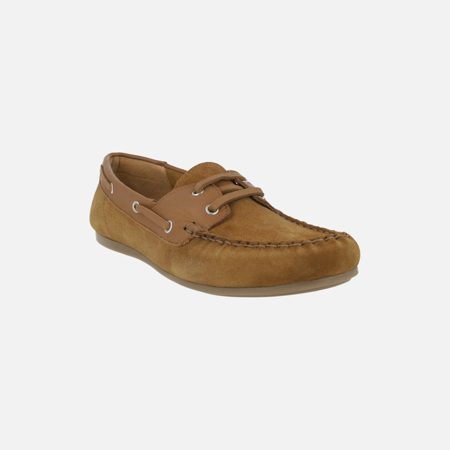 Zapatos náuticos de serraje y piel con cierre de cordones - Image 14