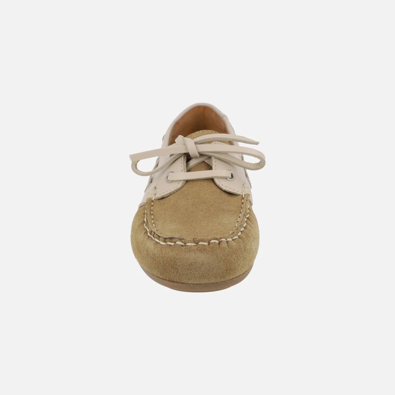 Zapatos náuticos de serraje y piel con cierre de cordones - Image 5