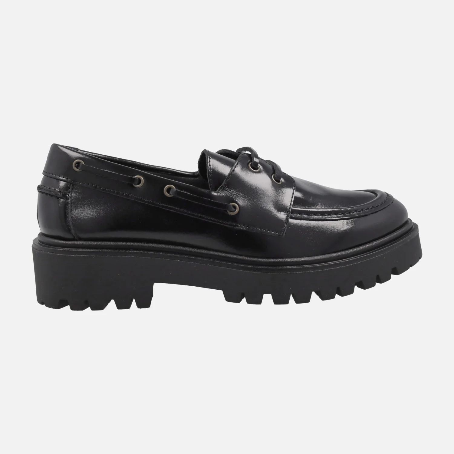 Zapatos Náuticos en florentik negro con piso track