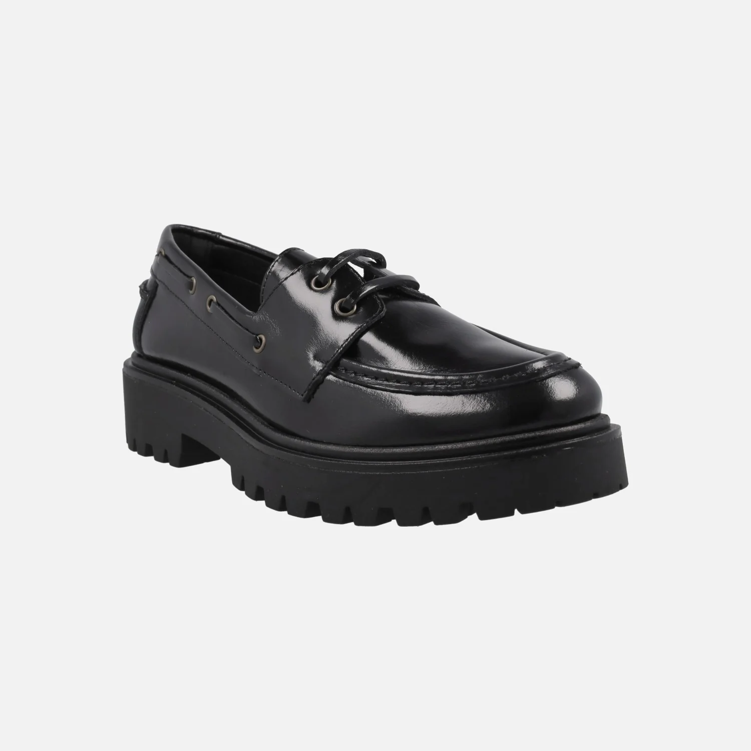 Zapatos Náuticos en florentik negro con piso track - Image 2