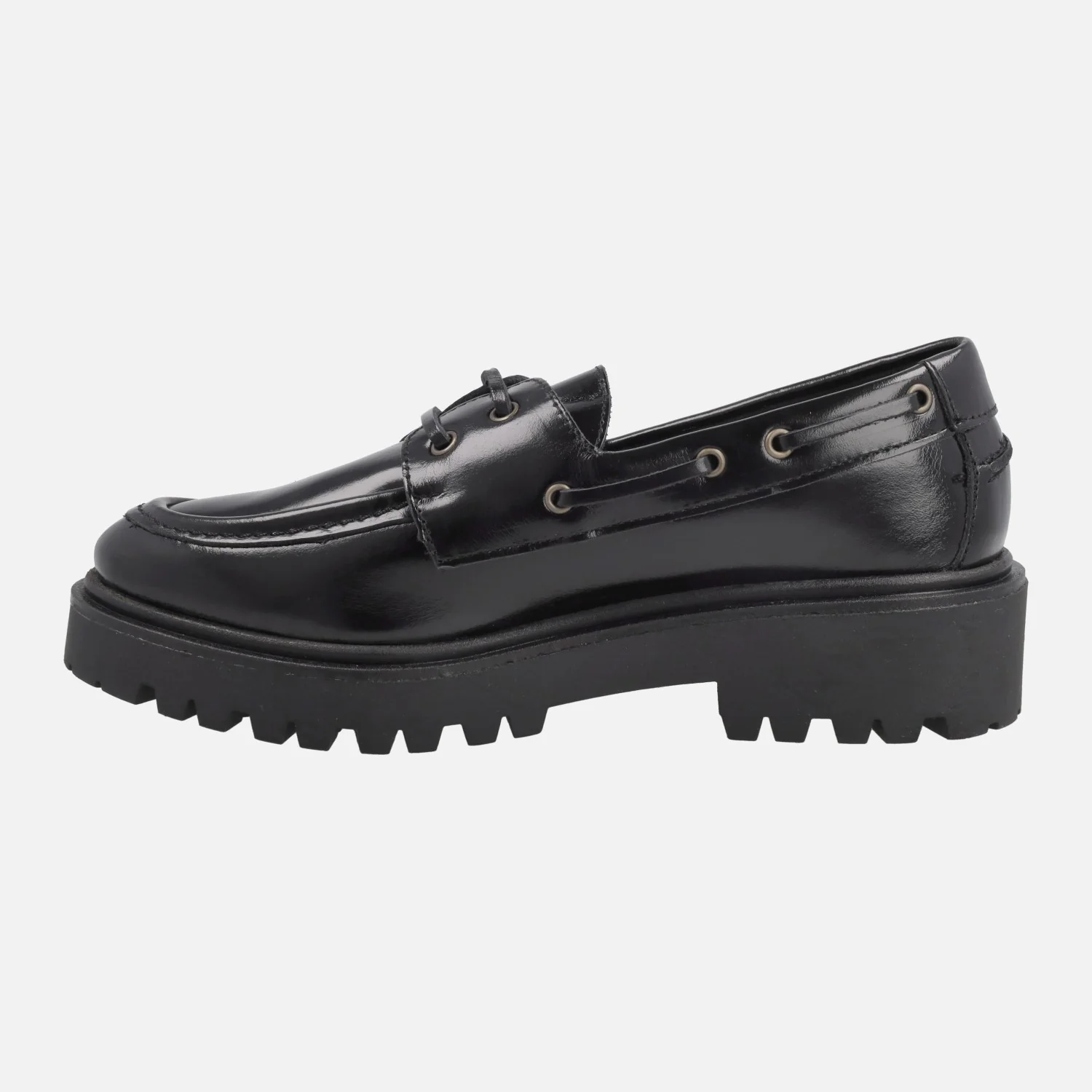 Zapatos Náuticos en florentik negro con piso track - Image 3