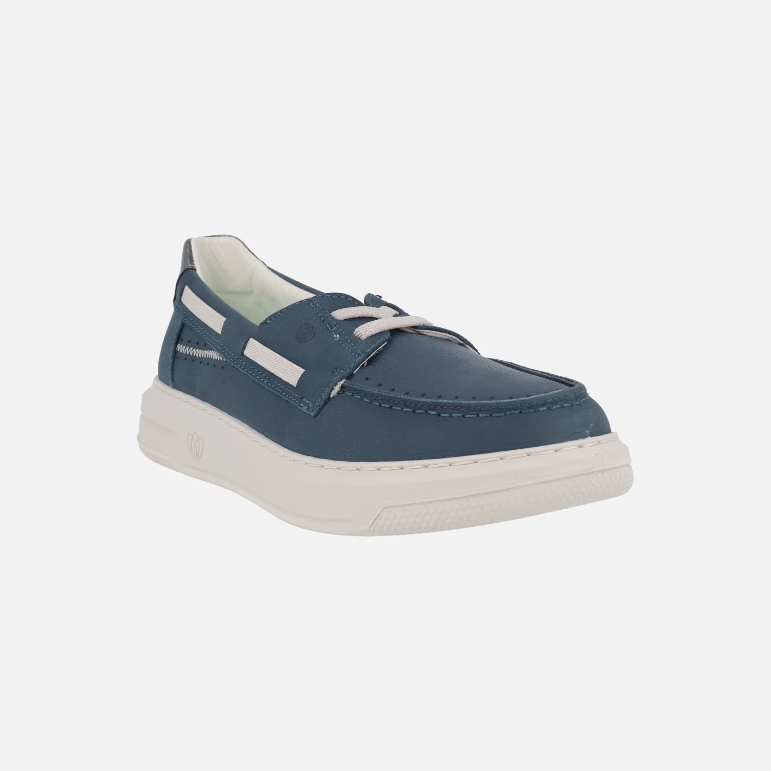 Zapatos náuticos en piel nobuck con gomas elásticas - Image 2