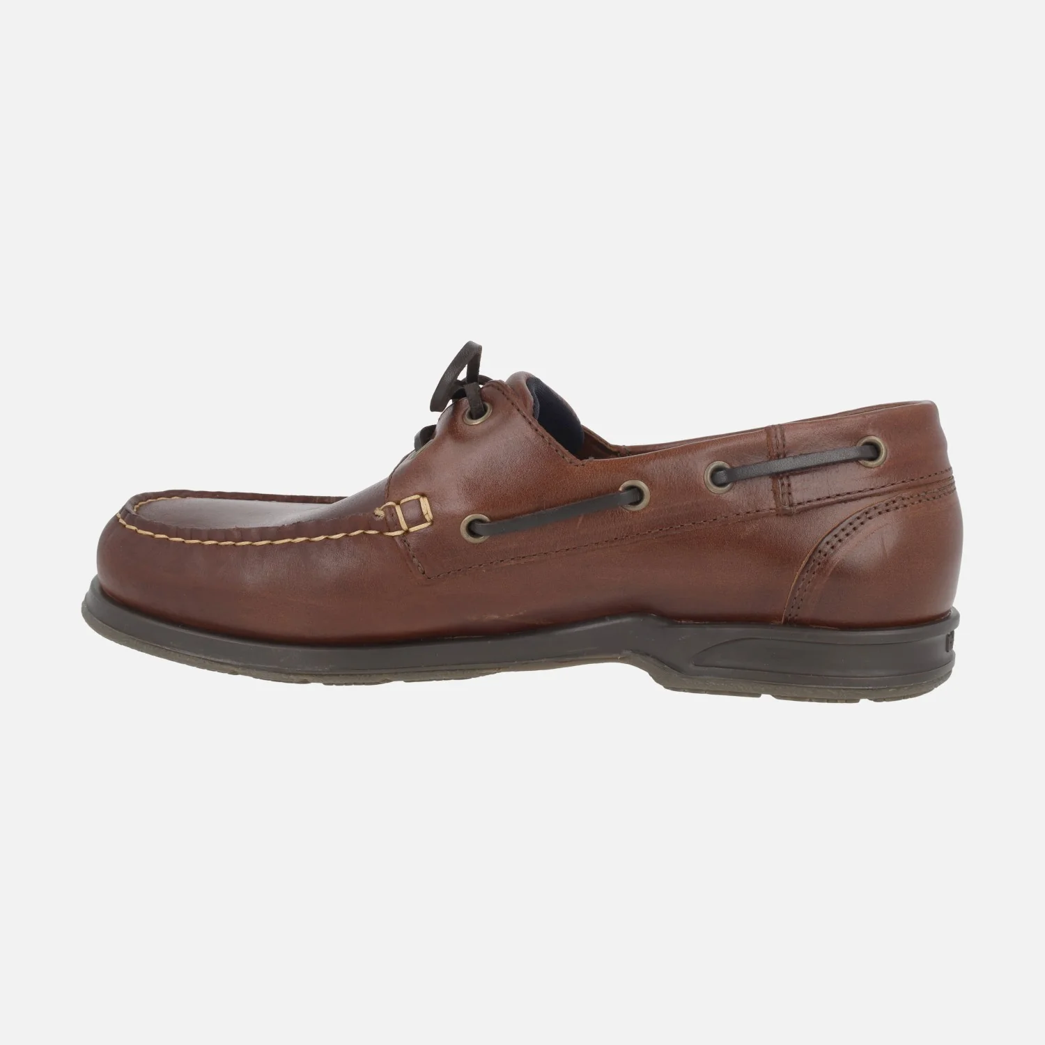 Zapatos náuticos para hombre en piel marrón - Image 2