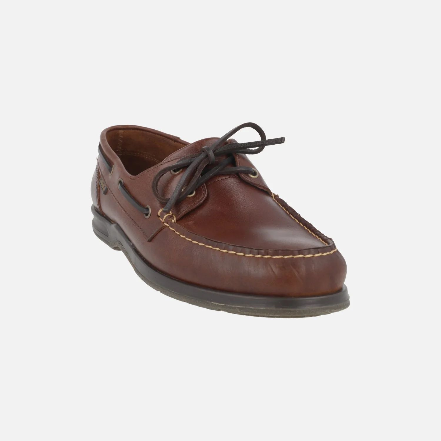 Zapatos náuticos para hombre en piel marrón - Image 4