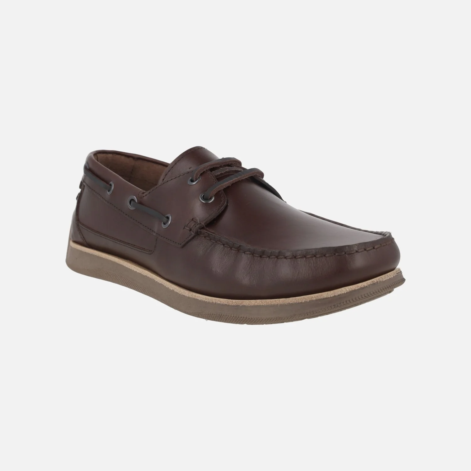 Zapatos náuticos para hombre Sailor en piel moka - Image 2