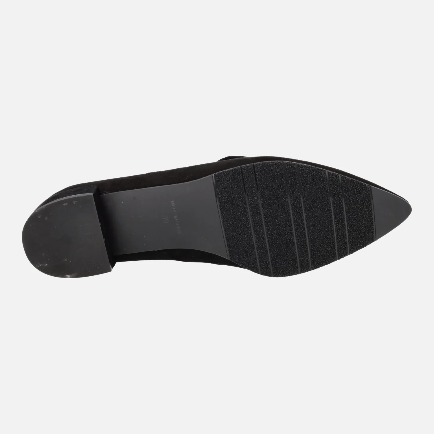 Zapatos negros de ante escotados con cordones - Image 5