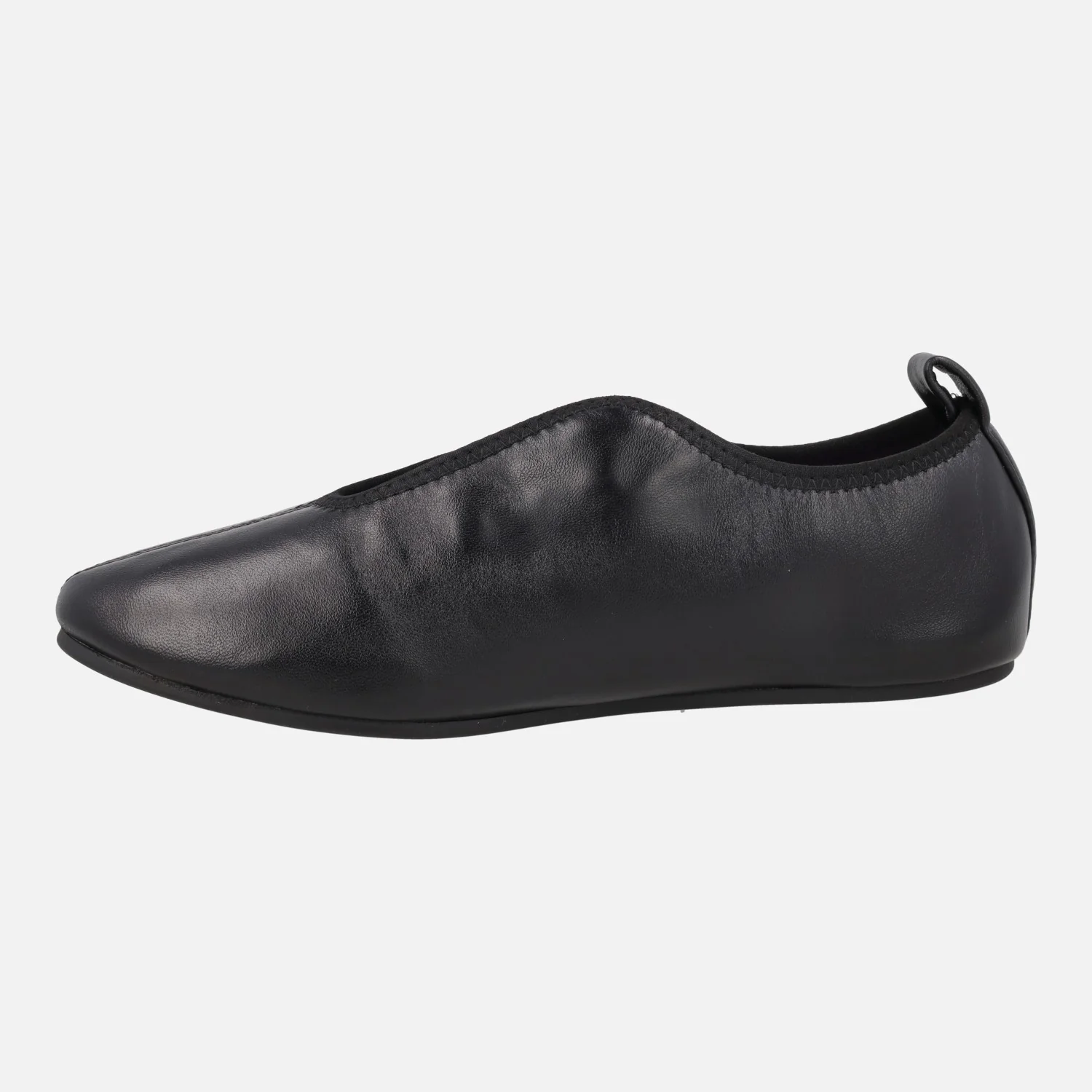 Zapatos negros de piel con cordones elásticos inspiración ballet - Image 3