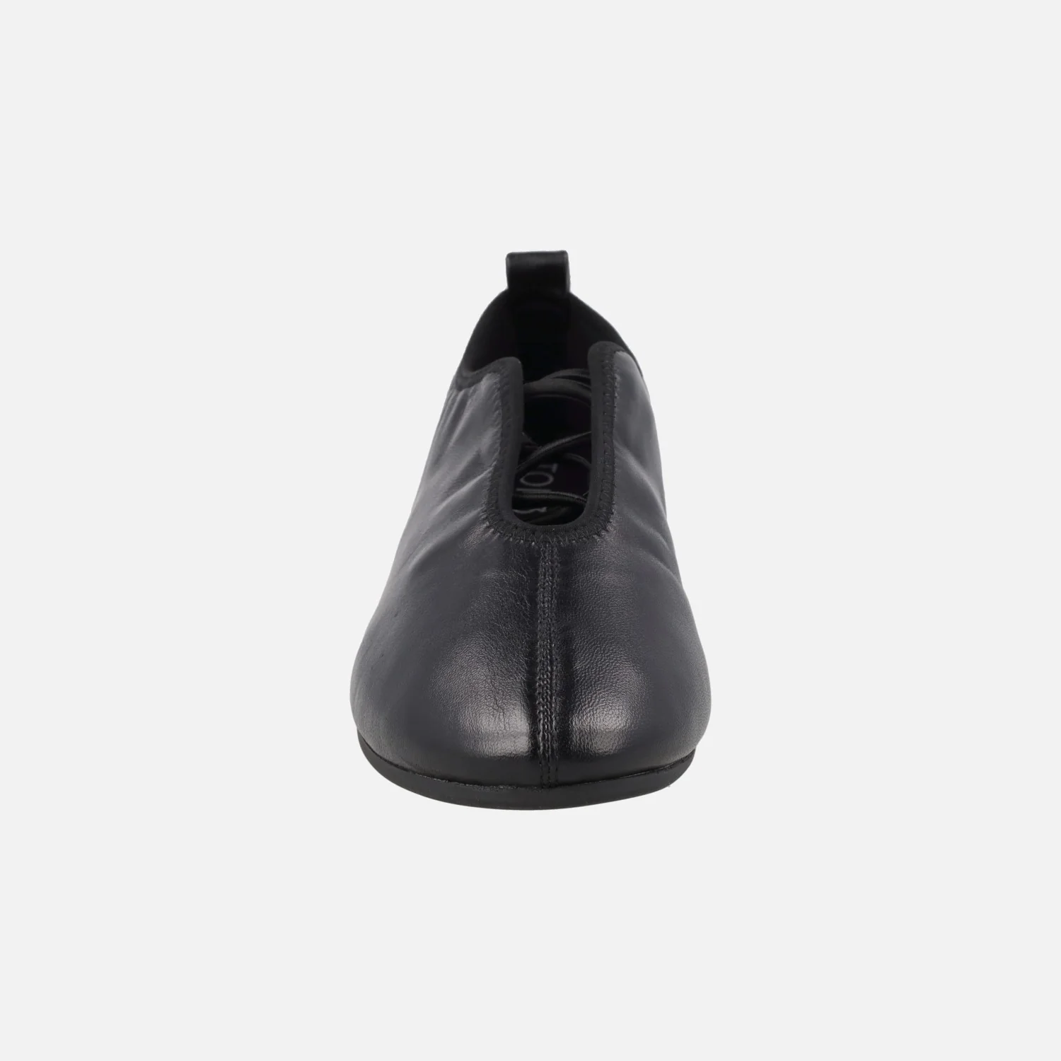Zapatos negros de piel con cordones elásticos inspiración ballet - Image 5