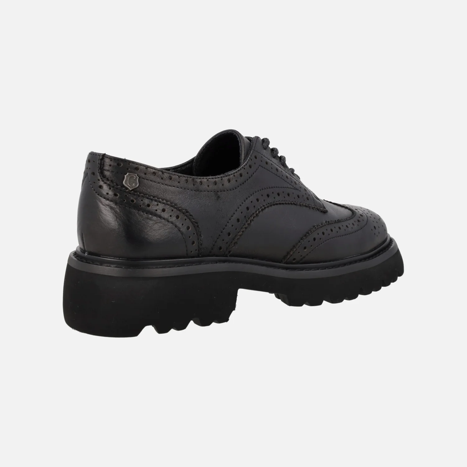 Zapatos negros de piel con cordones y pala vega Carmela - Image 3
