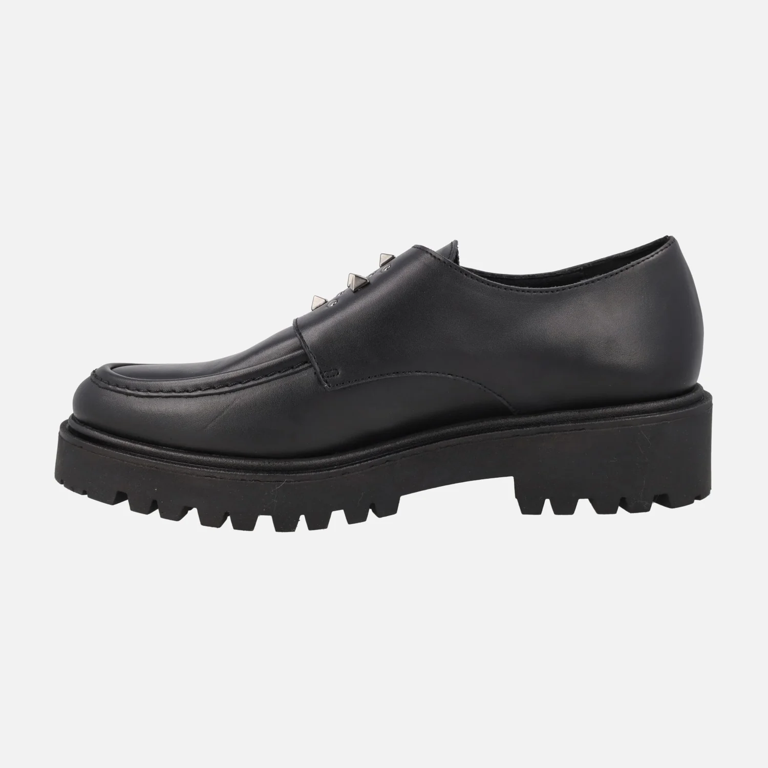 Zapatos negros de piel con hebillas y tachas - Image 3