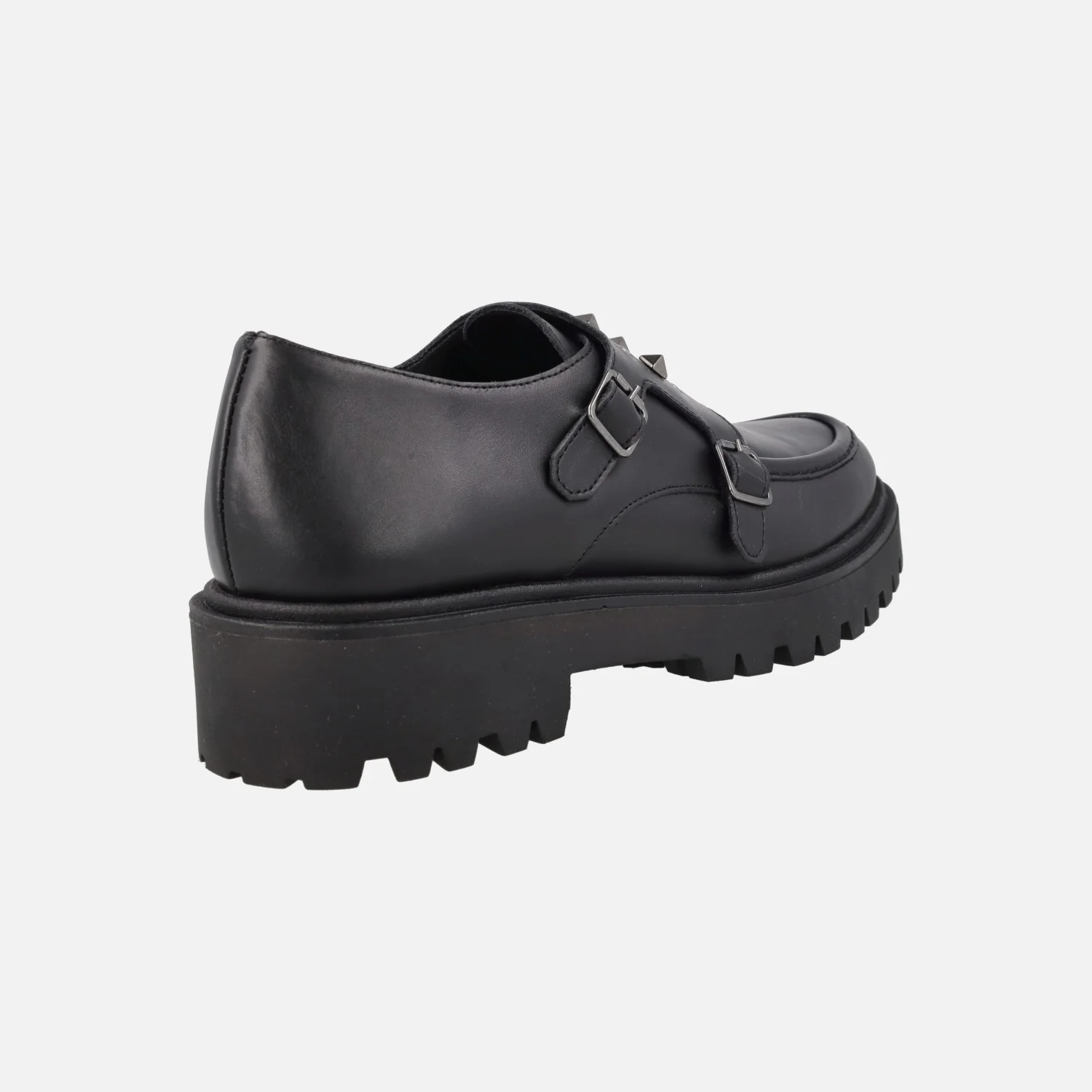 Zapatos negros de piel con hebillas y tachas - Image 4