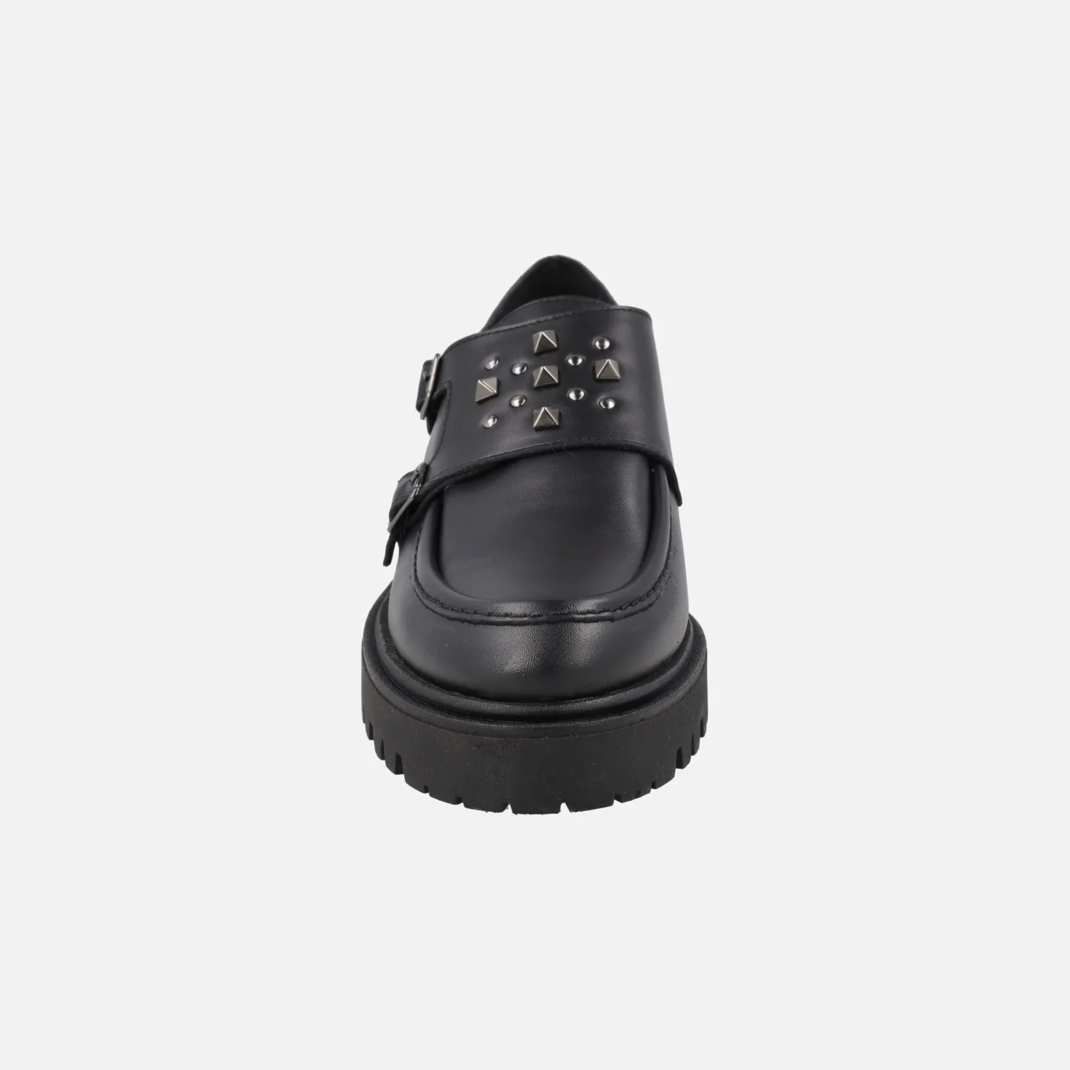 Zapatos negros de piel con hebillas y tachas - Image 5