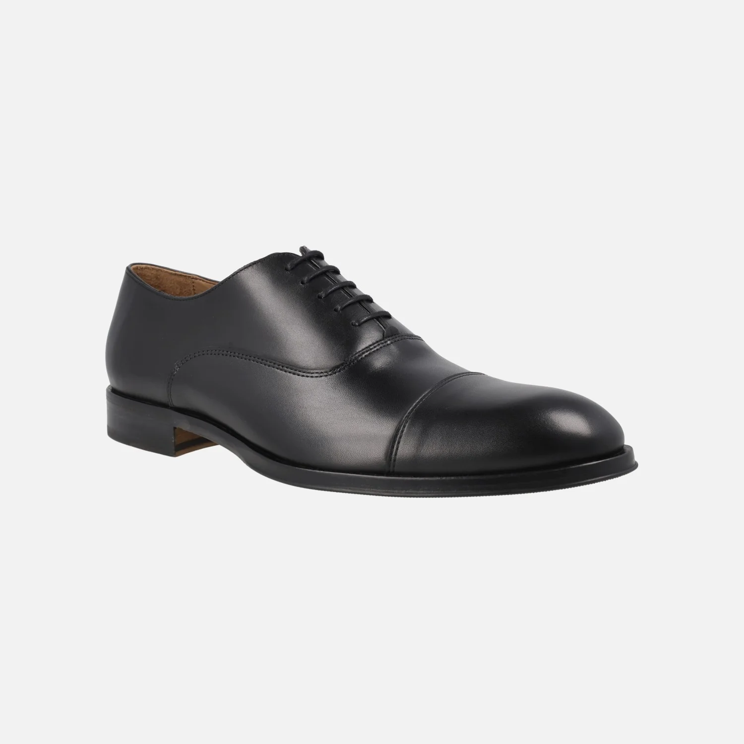 Zapatos oxford Lenox en piel negra con puntera recta - Image 4