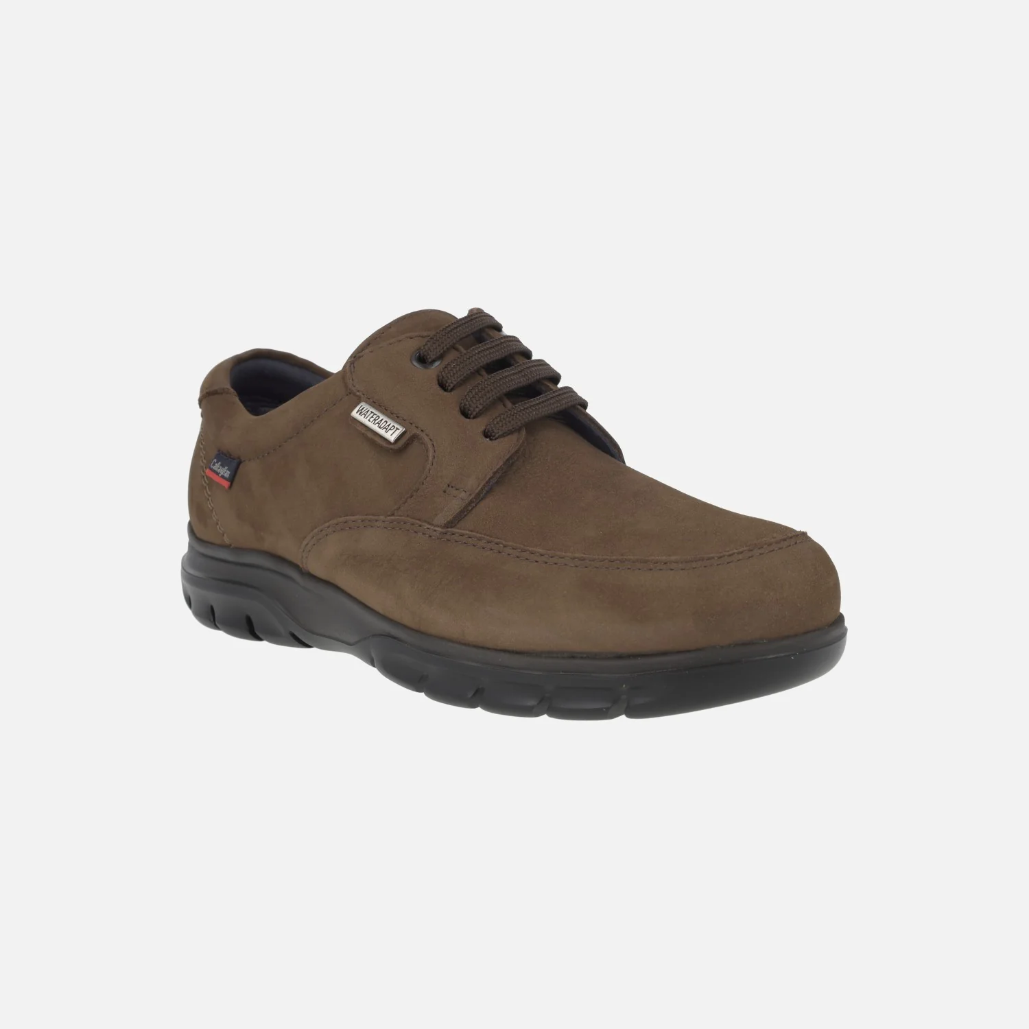 Zapatos para hombre en nobuck marrón con cordones y membrana Wateradapt - Image 2