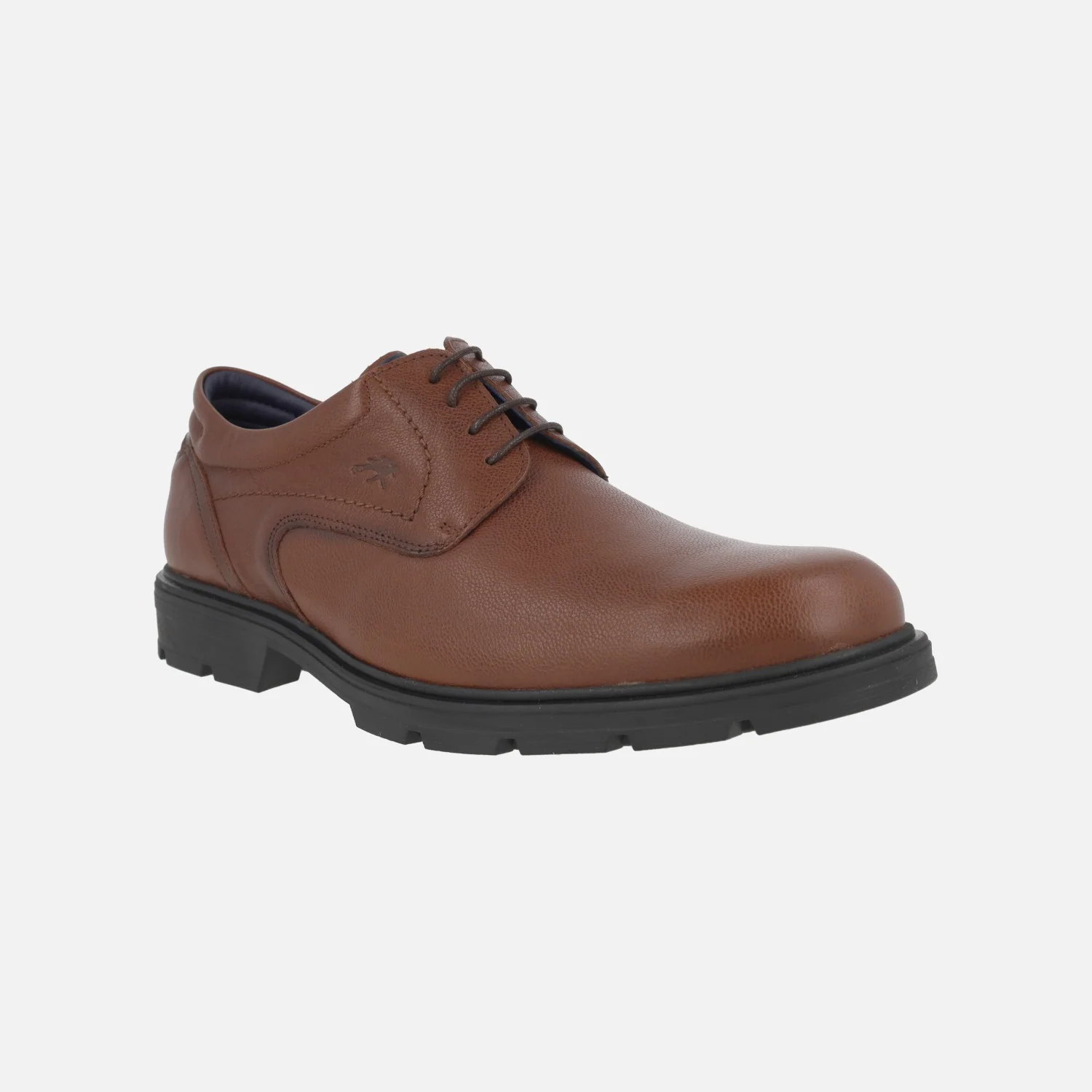 Zapatos para hombre Fredy en piel marrón con cierre de cordones - Image 2