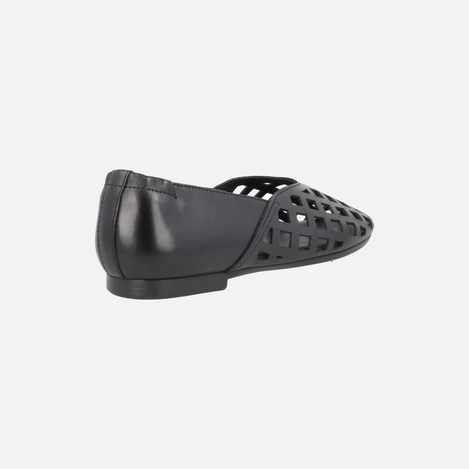 Zapatos planos de piel con perforados cuadrados - Image 10