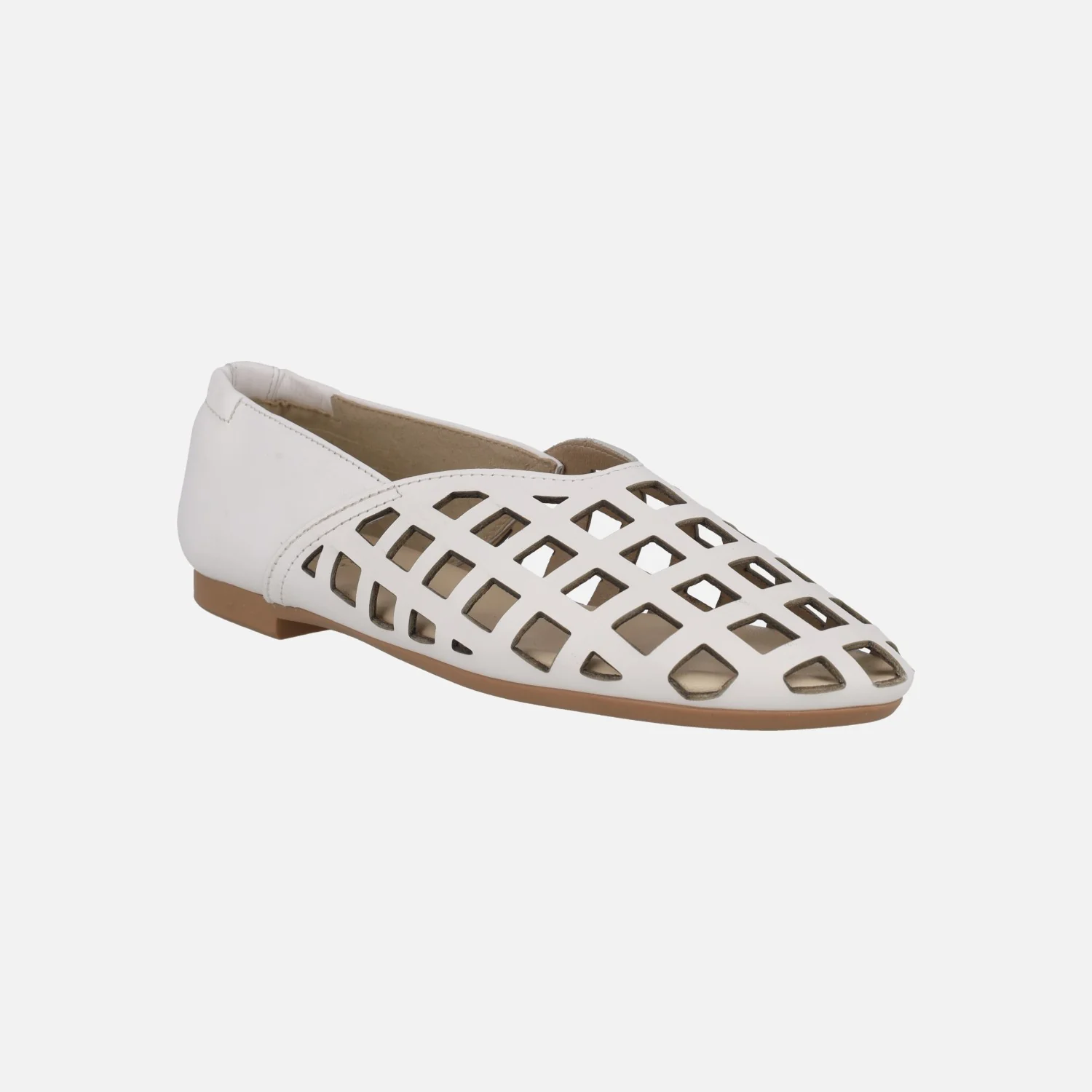Zapatos planos de piel con perforados cuadrados - Image 14