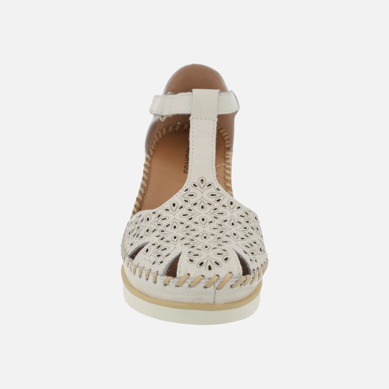 Zapatos semiabiertos Aguadulce con troquelado y cierre de velcro - Image 5