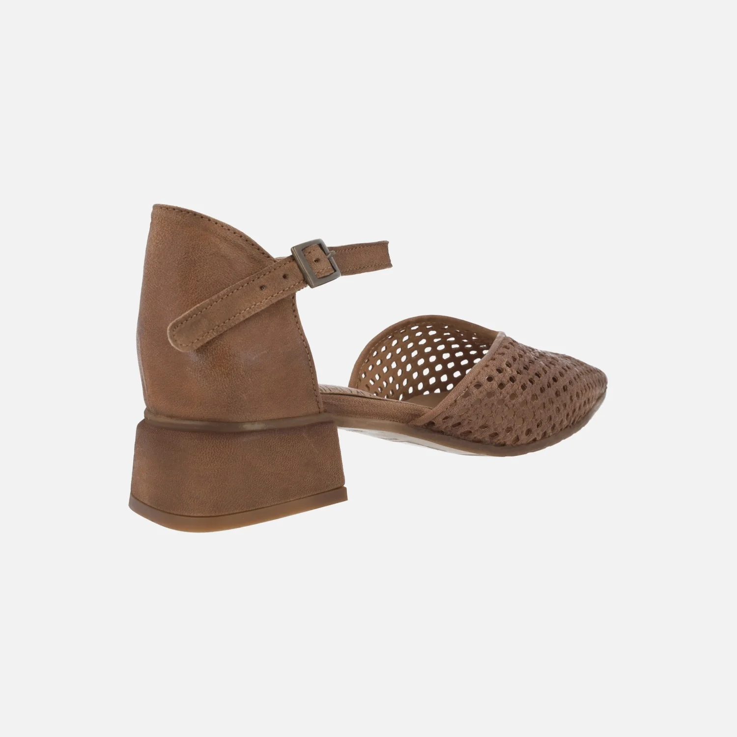 Zapatos trenzados de piel con horma afilada y pulsera al tobillo - Image 4
