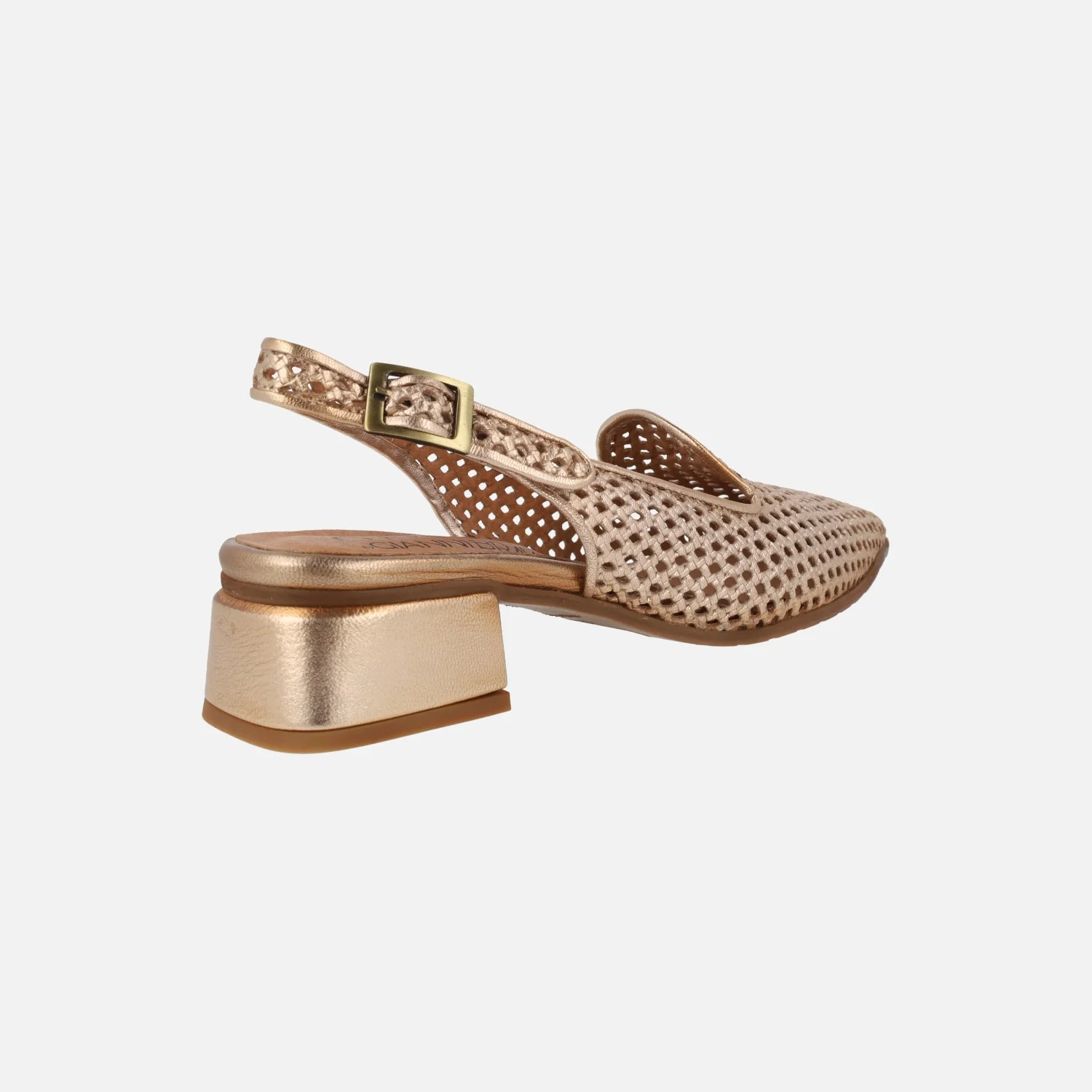 Zapatos trenzados de piel destalonados con copete - Image 10