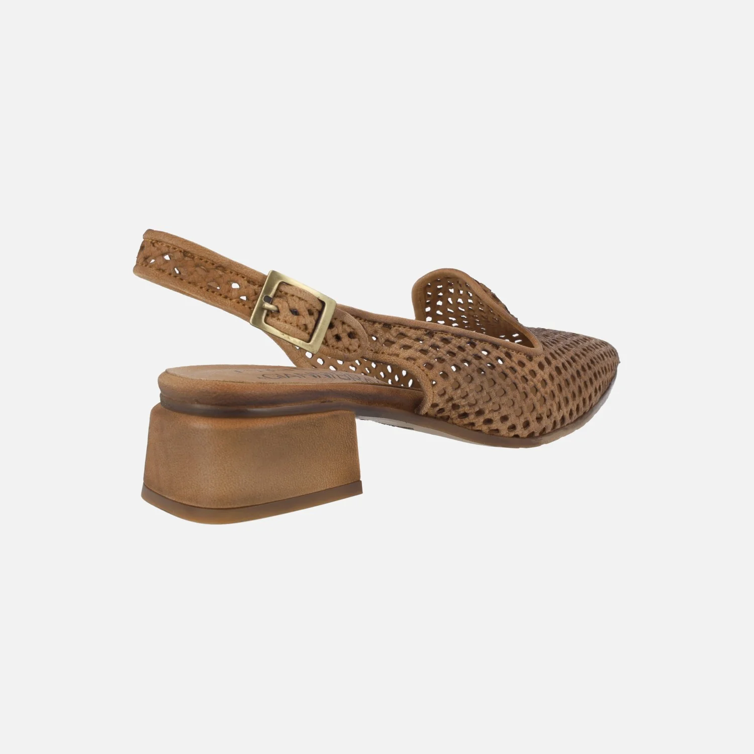 Zapatos trenzados de piel destalonados con copete - Image 4