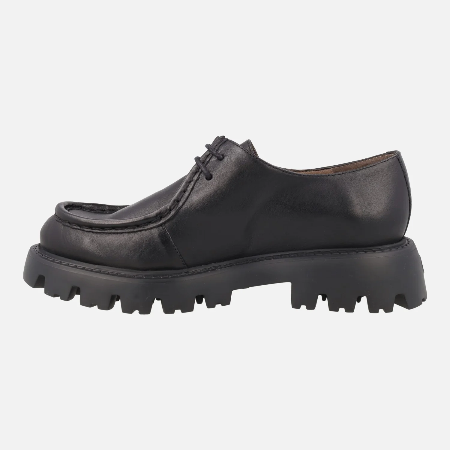 Zapatos wallabee de cordones Goodfly 14 en piel negra - Image 3