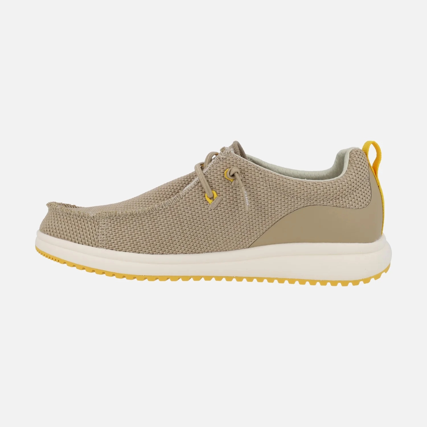 Zapatos Wallabi para hombre con cordones elásticos Keel Beige - Image 3