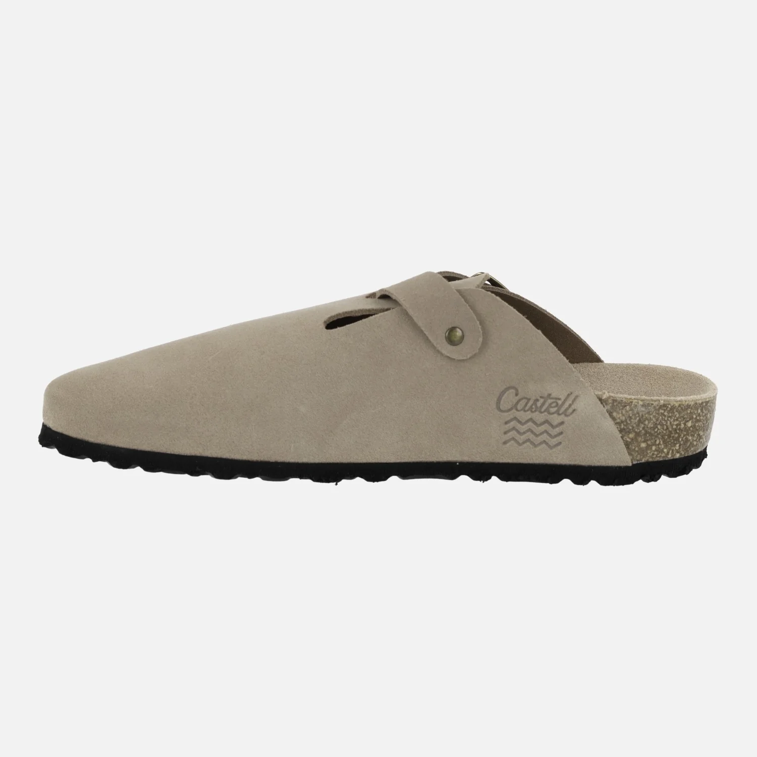 Zuecos bio en serraje taupe para hombre Castell - Image 3