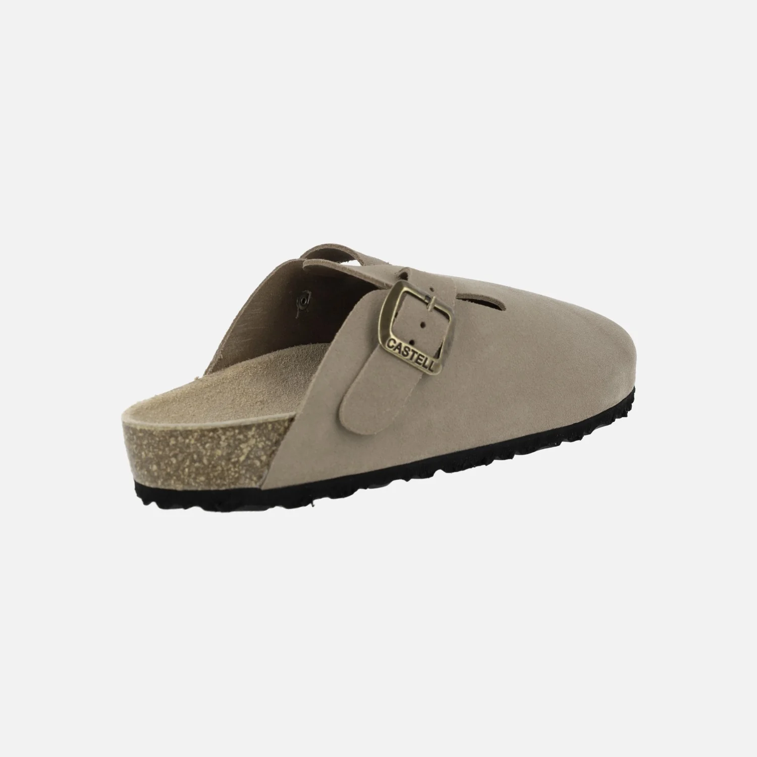 Zuecos bio en serraje taupe para hombre Castell - Image 4