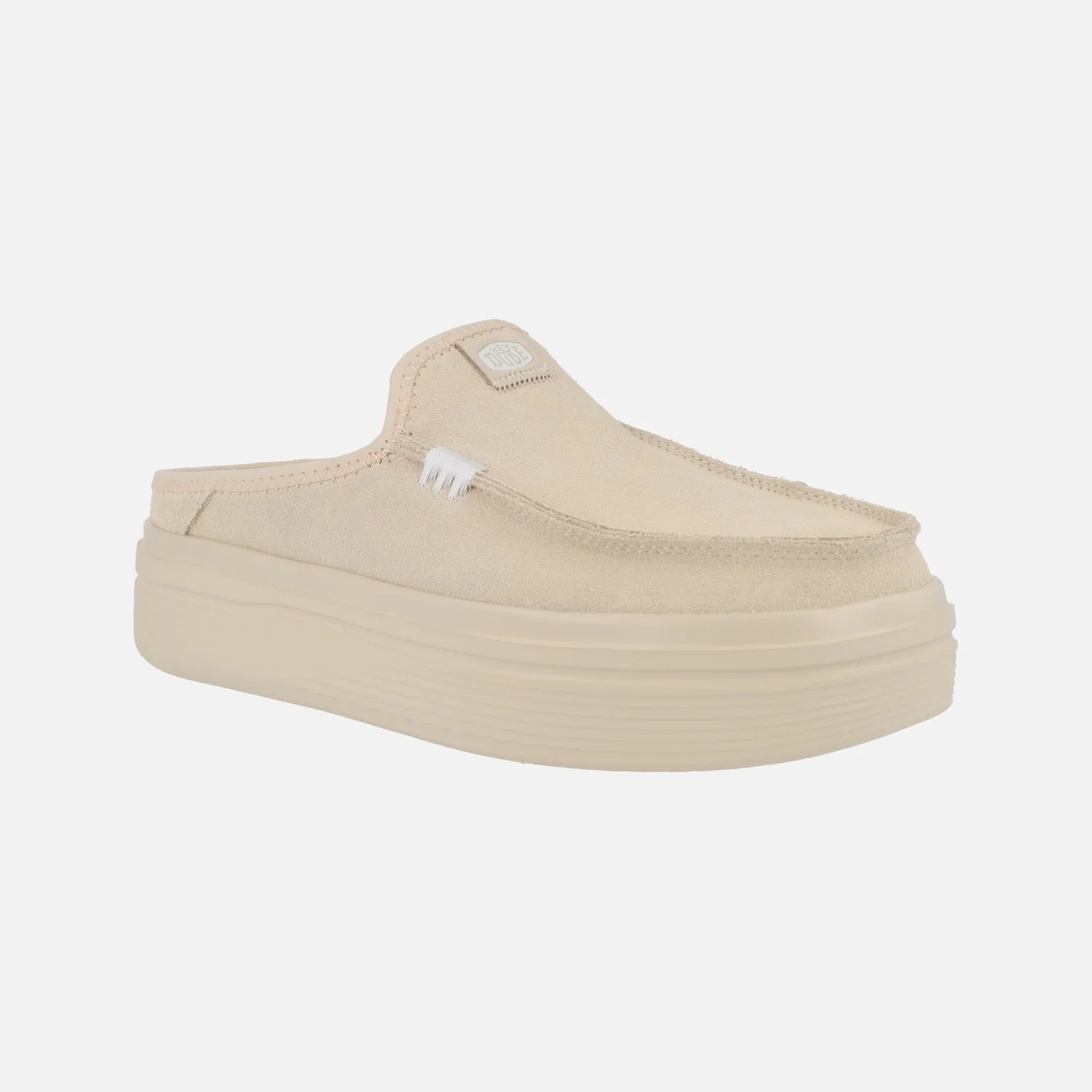 Zuecos con plataforma en serraje beige Austin Lift Classic Blush - Image 2