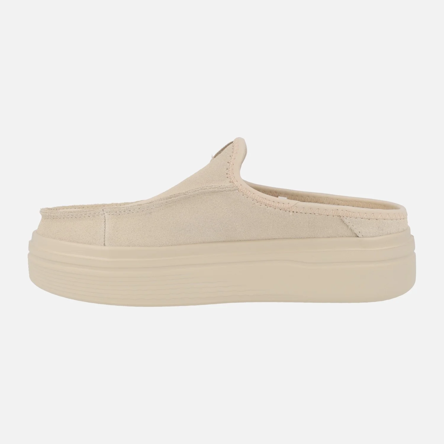 Zuecos con plataforma en serraje beige Austin Lift Classic Blush - Image 3