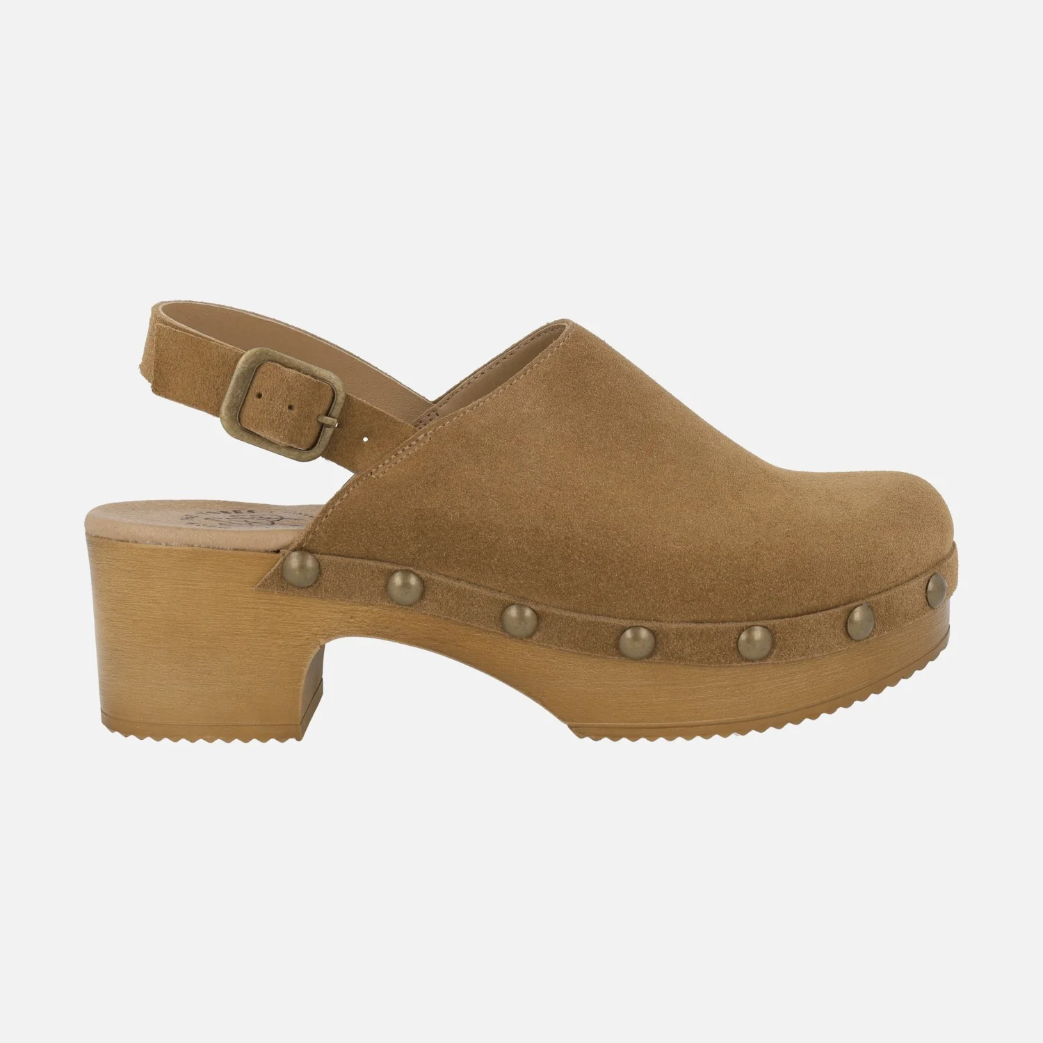 Zuecos de piel con tira ajustable al talón y tachas - Image 13