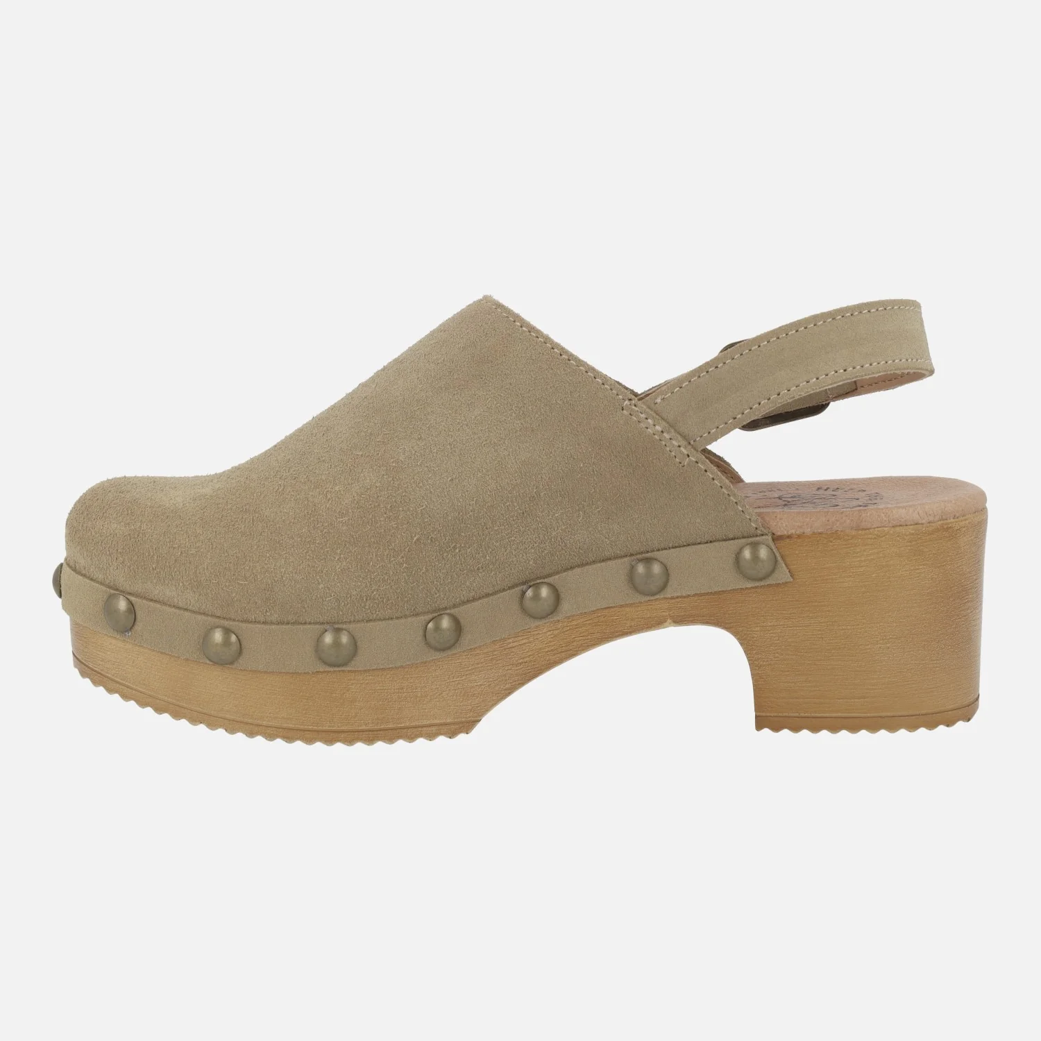 Zuecos de piel con tira ajustable al talón y tachas - Image 9