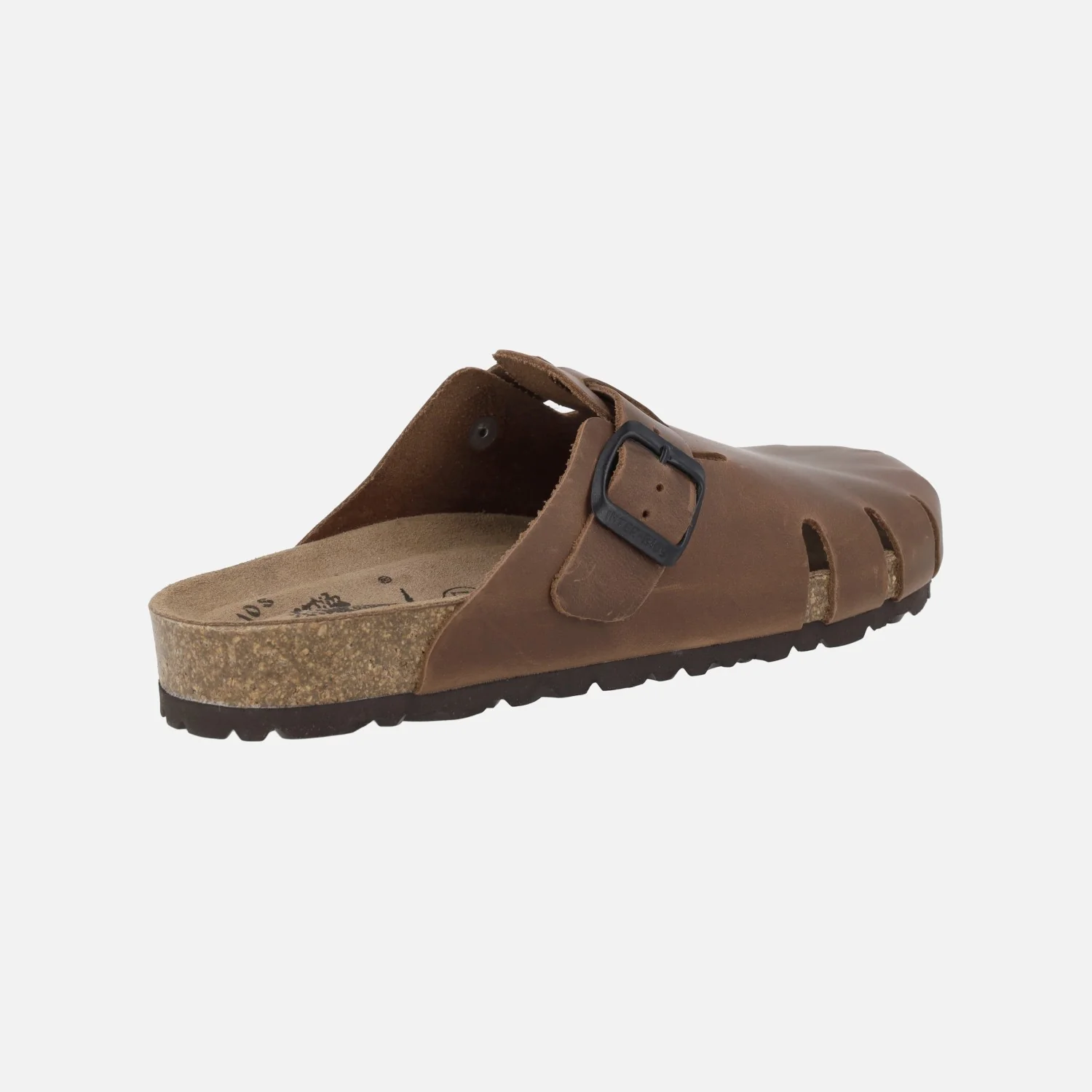 Zuecos de piel engrasada para mujer con hebilla ajustable - Image 10