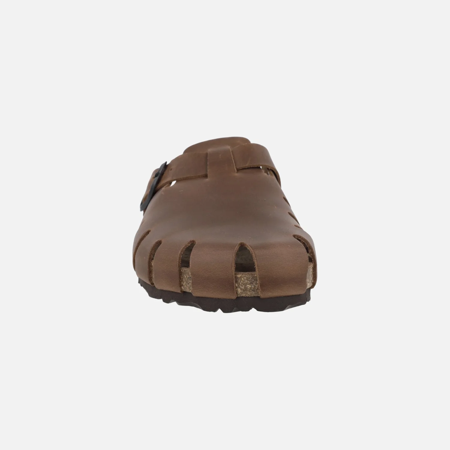 Zuecos de piel engrasada para mujer con hebilla ajustable - Image 11