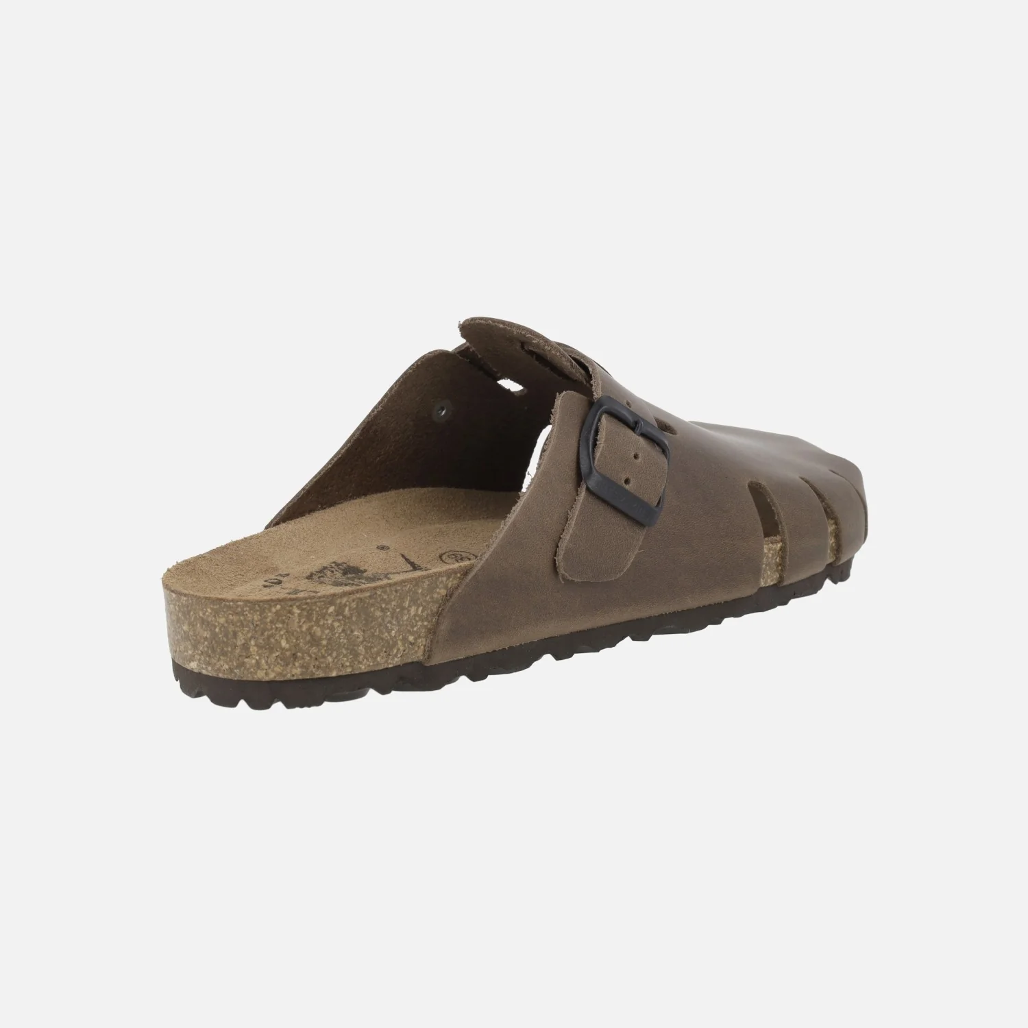 Zuecos de piel engrasada para mujer con hebilla ajustable - Image 4
