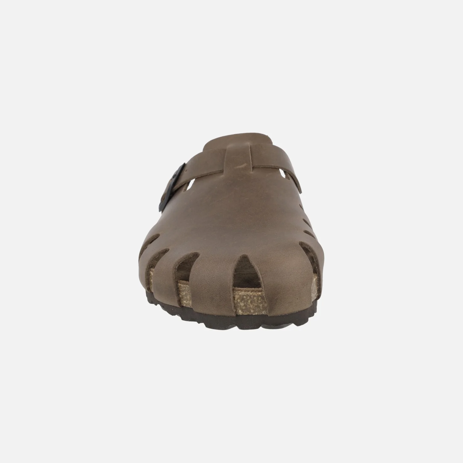 Zuecos de piel engrasada para mujer con hebilla ajustable - Image 5