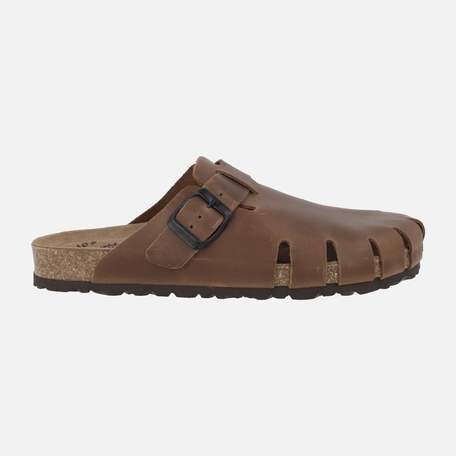 Zuecos de piel engrasada para mujer con hebilla ajustable - Image 7