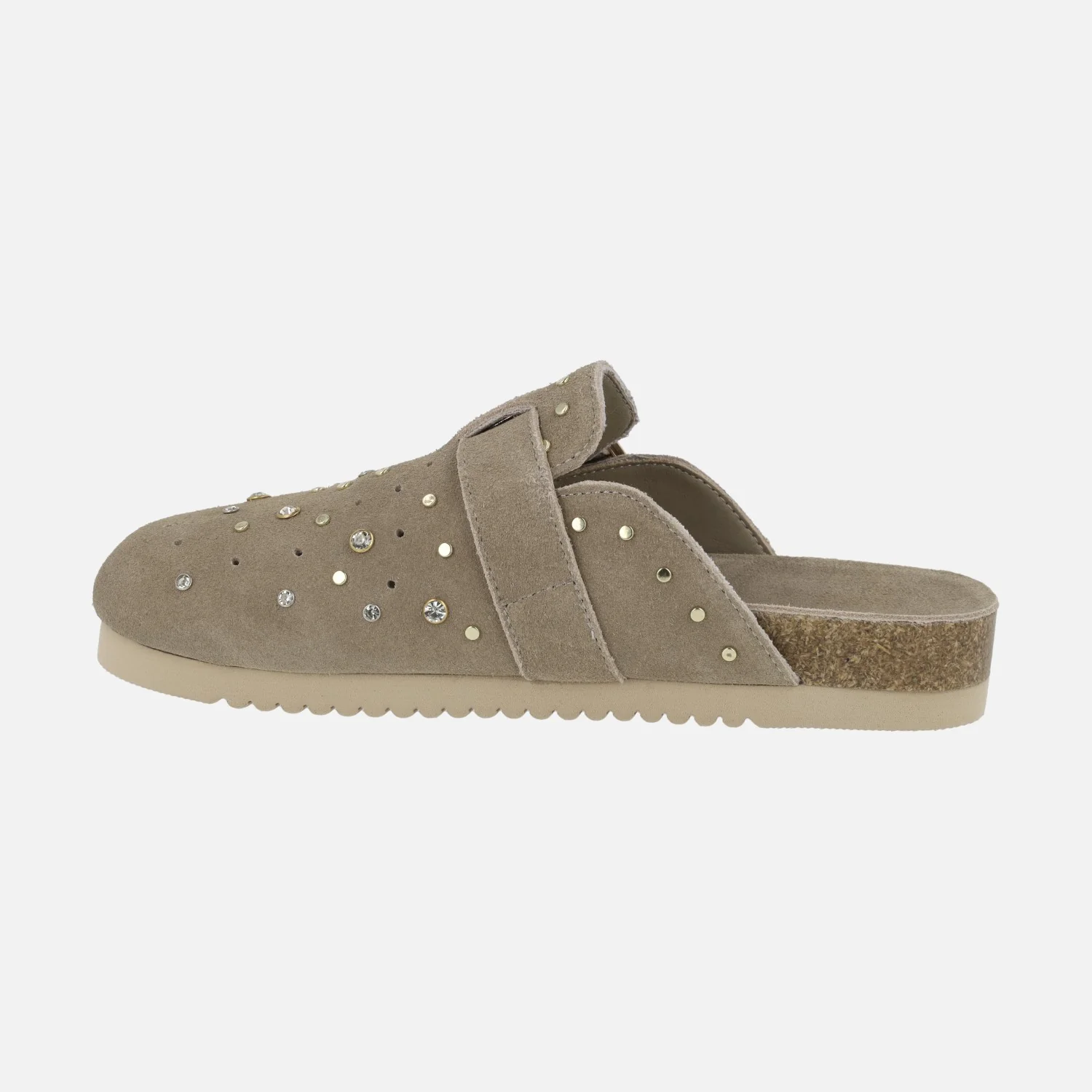 Zuecos de piel serraje con hebilla y apliques decorativos - Image 11