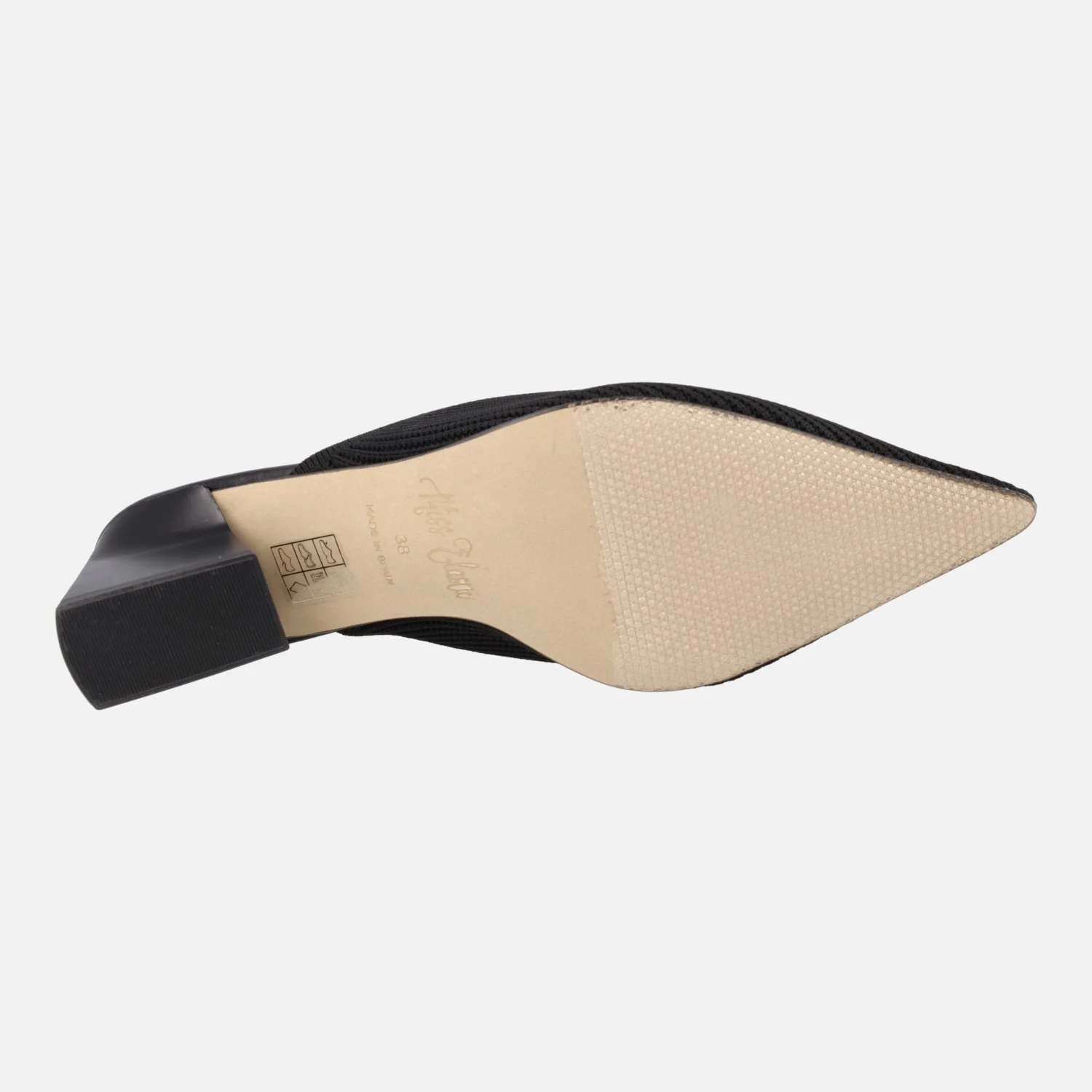 Zuecos de tacón con punta afilada en tejido lycra - Image 10