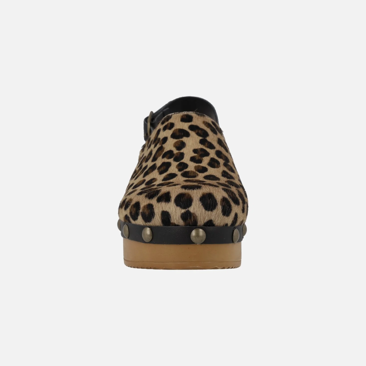 Zuecos en pelo animal print con tira al talón - Image 5
