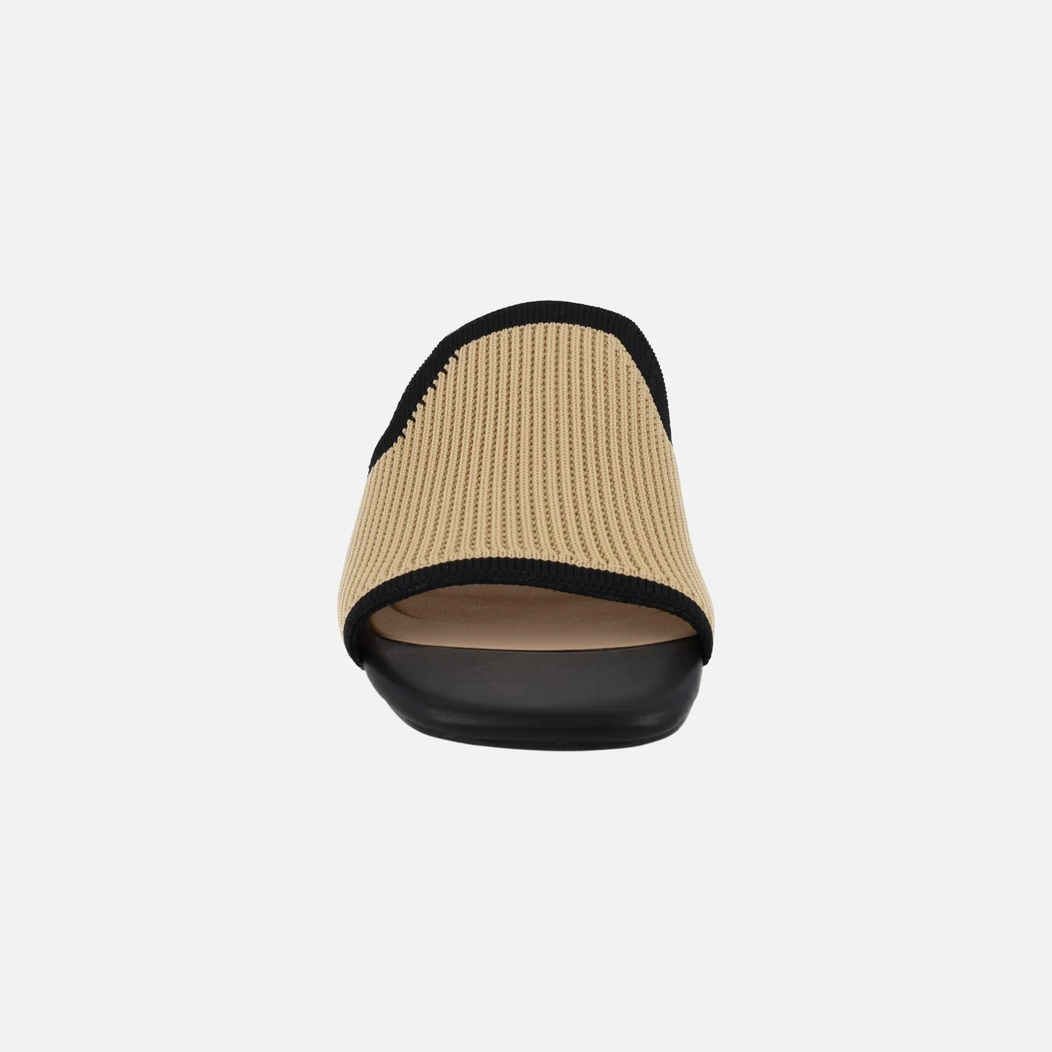 Zuecos Miss elastic en bicolor negro beige - Image 5