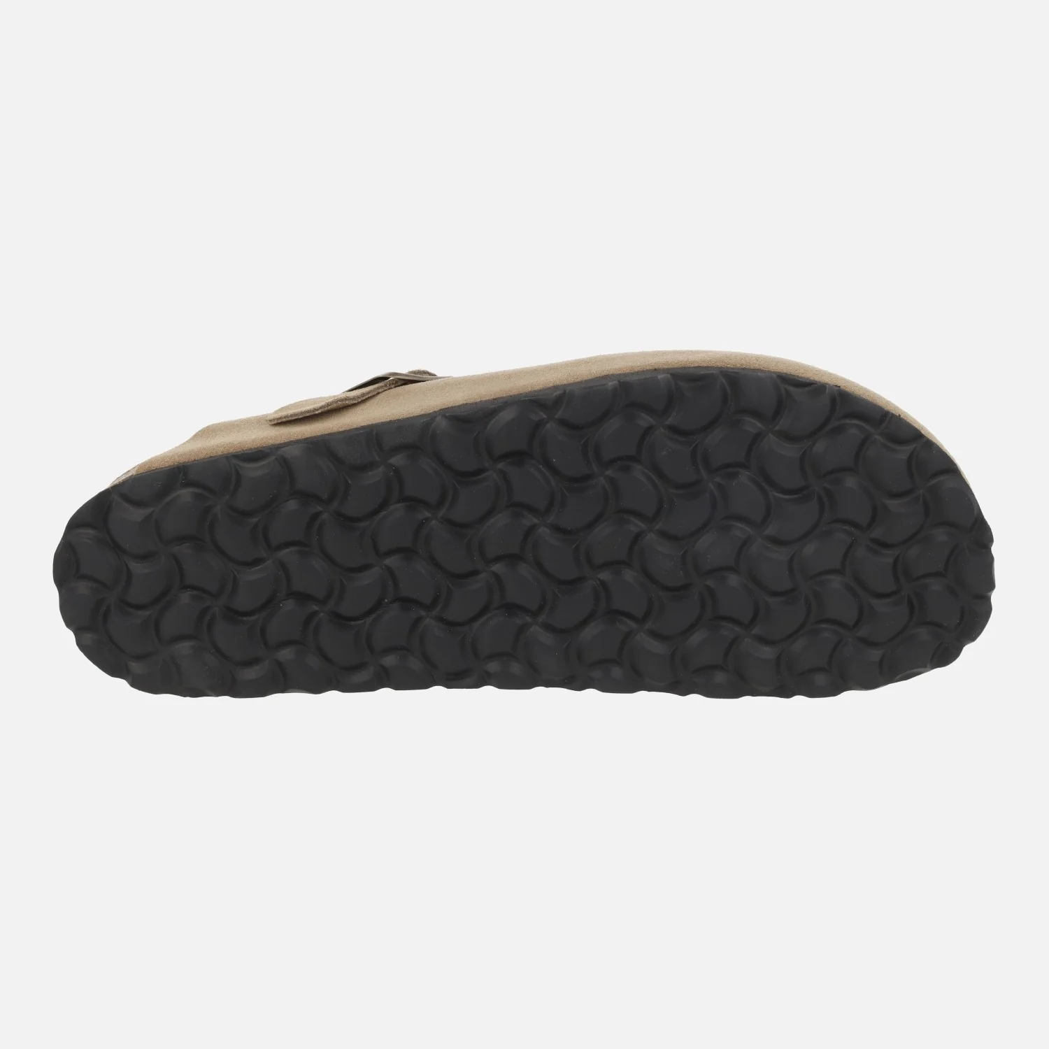 Zuecos para hombre con planta bio en serraje taupe con hebilla - Image 6